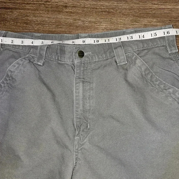 Carhartt Carpenter Men's Flat Front  Gray Shorts SZ 34 - Picture 10 of 11